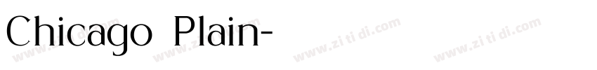 Chicago Plain字体转换
